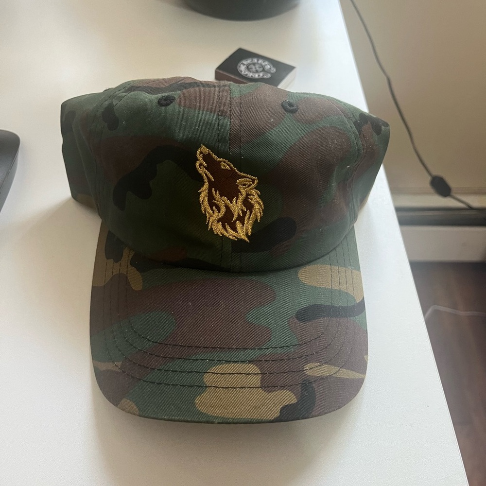 Camouflage Wolf Embroidered Cap